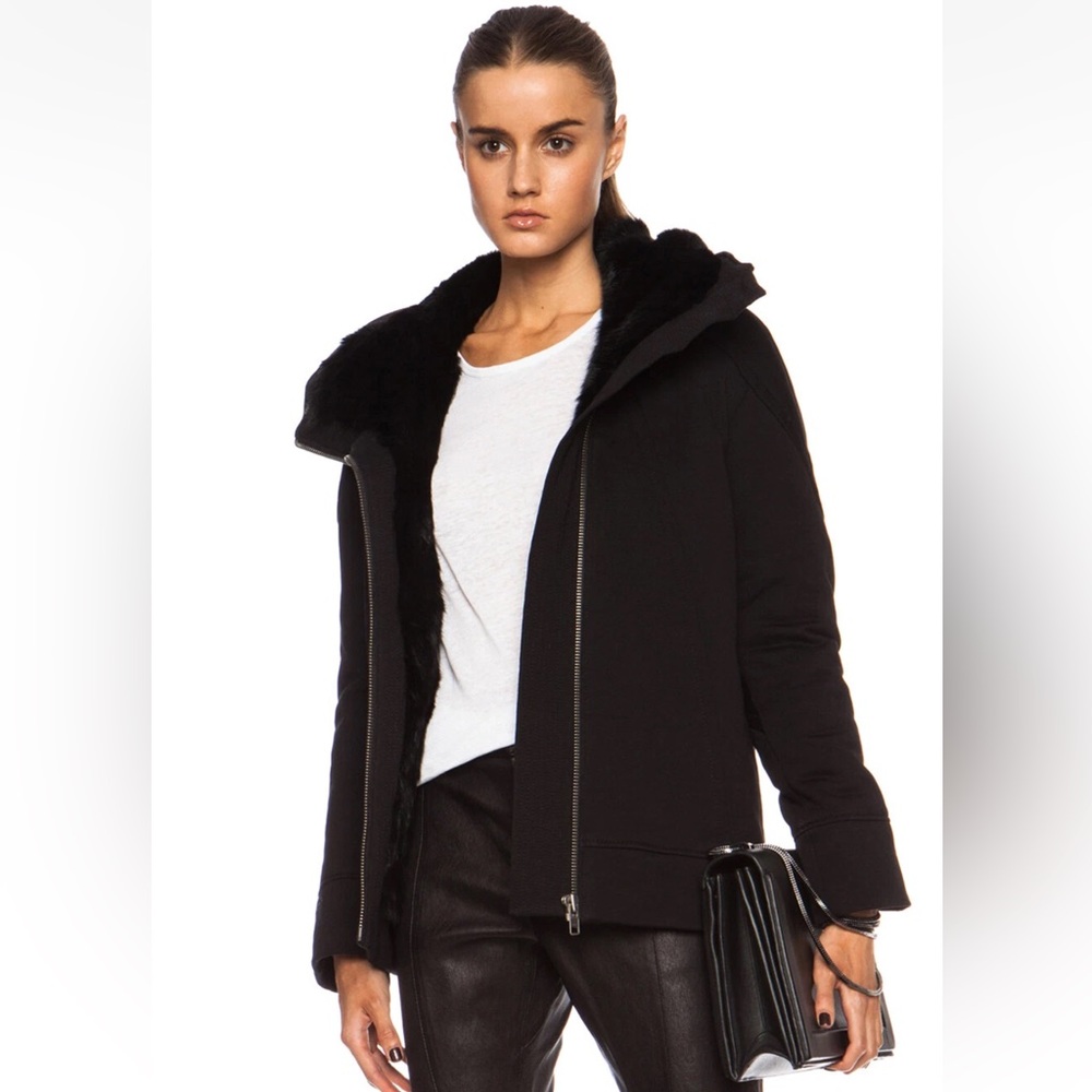 HELMUT LANG Magna rabbit fur lined jacket size s